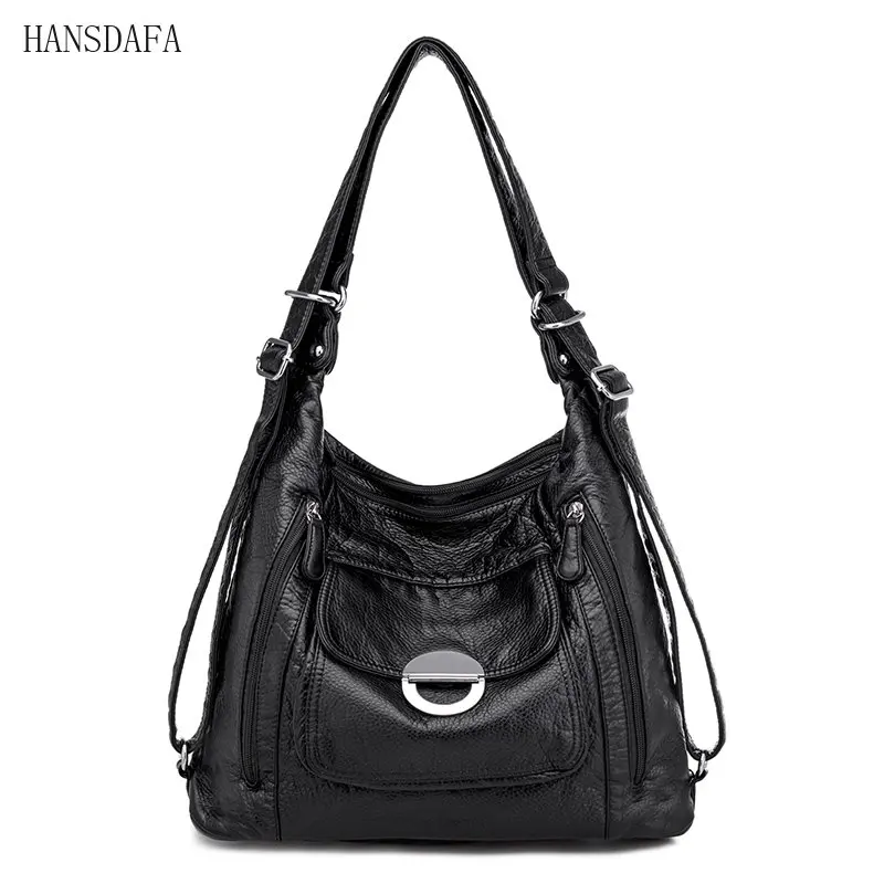 

Hot Leather Luxury Handbags women bags designer Multifunction Shoulder Bags for Women Luxury Soft Large Capacity Casual Tote Bag