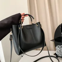 Women's 2024 New Soft Leather Versatile Double oulder Bapa Large Capaci Tote Bag Commuter Single oulder Crossbody Bag