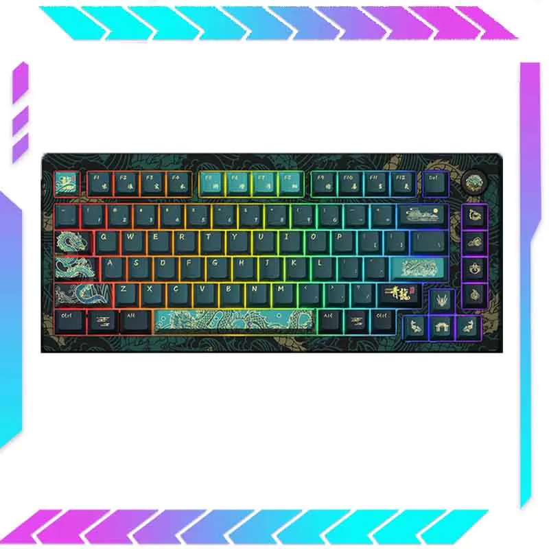 

Akko Le-Dragon Mechanical Keyboard Magnetic Axis Plate 8k Hot Swap Wired Keyboard Custom Knbo Rgb Keyboard For Computer Gifts