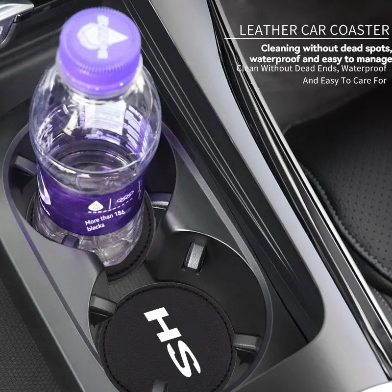 Car Coaster Mats Water Cup Bottle Anti-slip Pads Mat Waterproof 2Pcs For MG HS Car Accessories cup holder coasters,car coaster pads