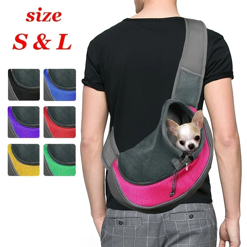 1PcPet Carrier Bag for Dog Cat Dog Puppy Shoulder for Pets Sling Carrier Bag Adjustable Pet Shoulder Bag, Handsfree Shoulder Bag