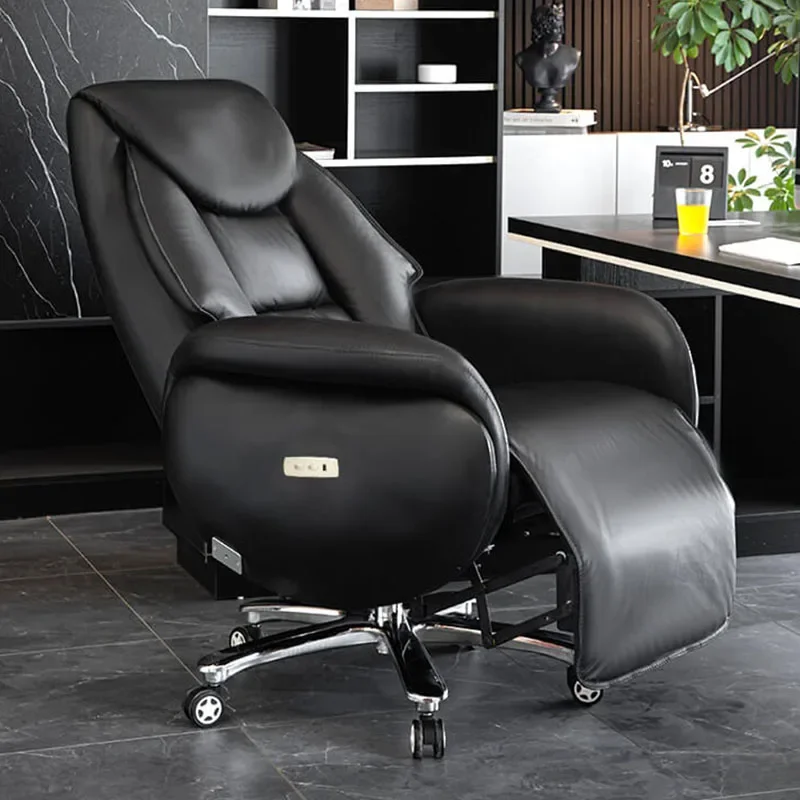 Designer Leather Office Chair Desk Pillow Swivel Execcery Comfort Office Chair Back Support Nordic Cadeira De Escritorio Chairs comfort thai shampoo bed head spa hair wash shampoo chairs shower equipment pillow barber silla peluqueria beauty furniture wkxf