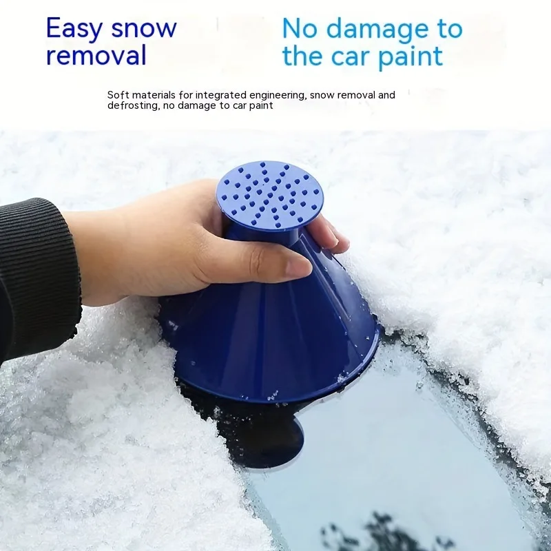 1PCS Car Ice Scraper Funnel Snow Remover Cone Tool Car Snow Scraper Magical Ice