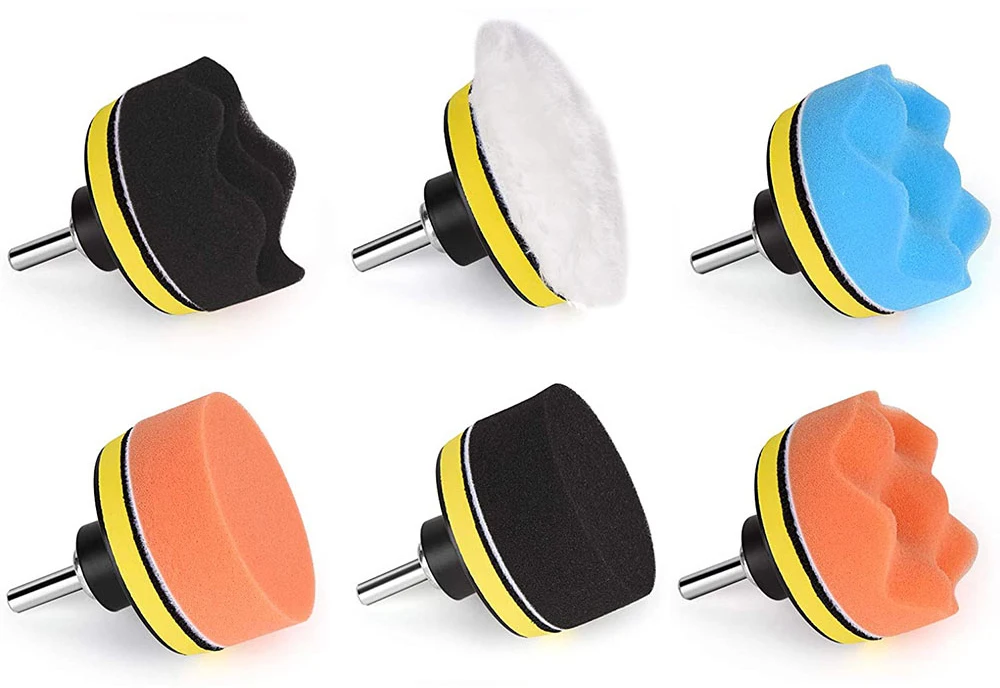 Car Waxing Sponge Pad Polishing Kit Auto Detailing Sandpaper Buffing Sanding Disc Polisher Drill Adapter Headlight Restoration