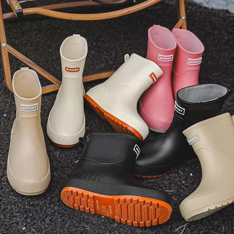 2023 High Quality Water Boots Waterproof Shoes Women's Rubber Rainboot Garden shes Non-Slip Boots Women  Rain Boots Slip-on