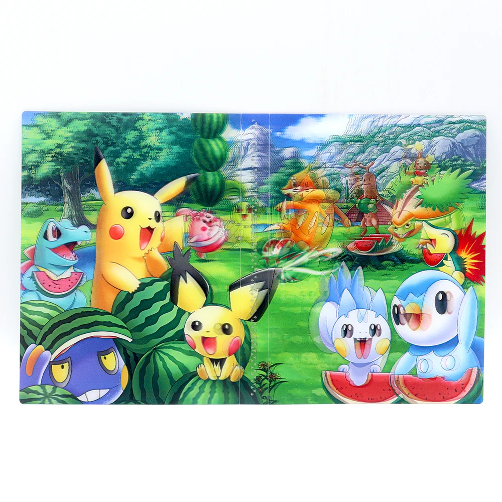 Pokemon Album 3D Holographic 240pcs Pikachu Charizard Shining Map Collections Notebook Binder Folder Holder Book Cards Protector