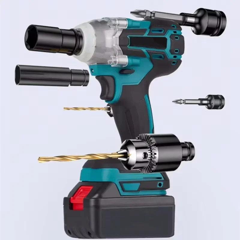 Cordless Electric Impact Wrench Power Tool Brushless Electric Wrench Hand Drill Socket For 21V Battery 6