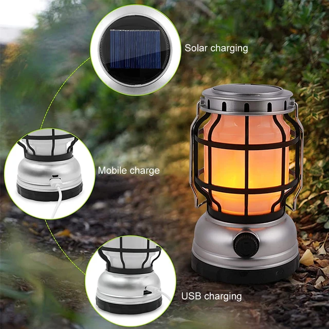 LED Camping Lamp Retro Hanging Tent Lamp Waterproof Dimmable Camping Lights  4500mAh Battery Emergency Light Lantern for Outdoor - AliExpress