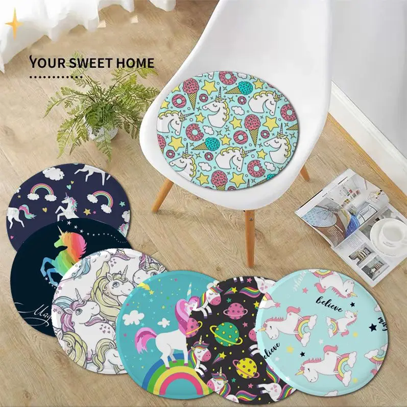 

Cartoon Cute Unicorn Cushion Mat Modern Minimalist Style Plush Cushion Home Back Cushion Soft Comfortable 50x50cm Cushion Pads