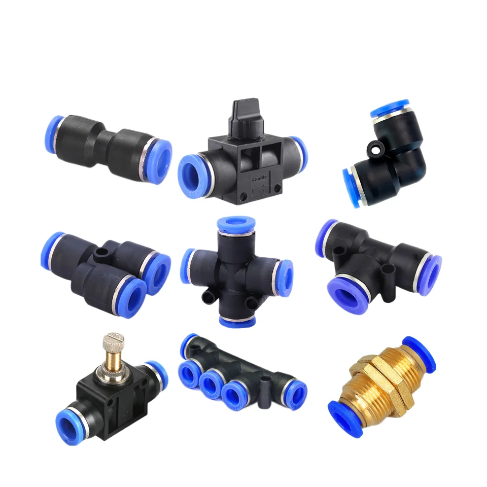 

Pneumatic Fitting Pipe Connector Tube Air Quick Fittings Water Push In Hose Couping 4mm 6mm 8mm 10mm 12mm PU PY PK PM PZA HVFF