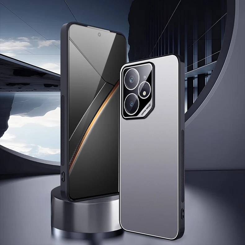 Enhanced Aluminum Alloy TPU Anti-Slip Phone Case with Integrated Soft Lens Protection