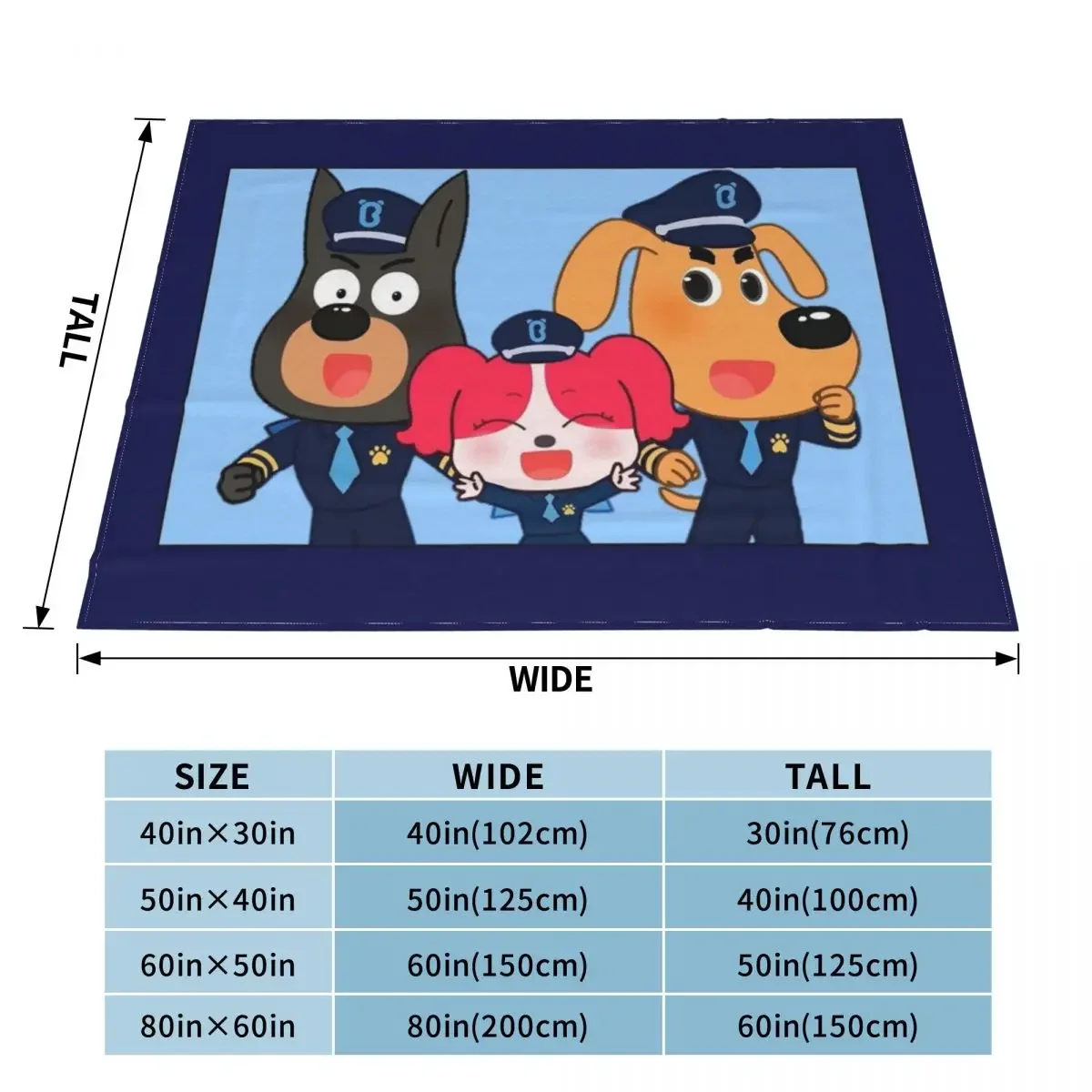 Sheriff Labrador Throw Blanket Multi-Purpose Bed linens christmas blanket 2
