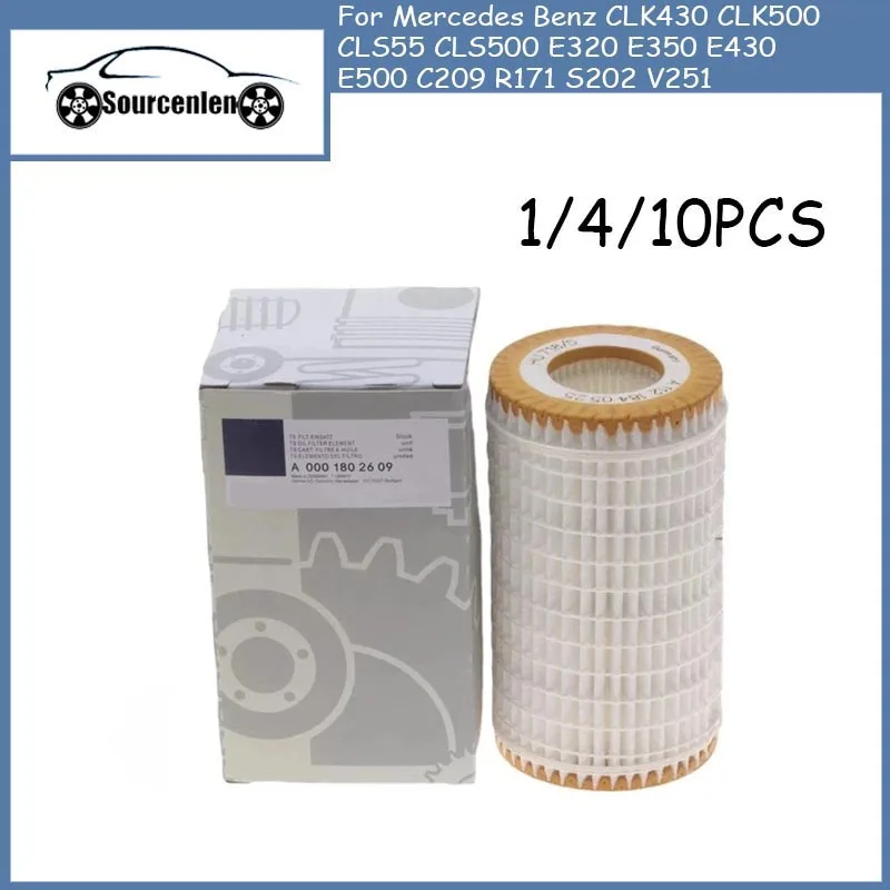 Оригинальный масляный фильтр для Mercedes Benz CLK430 CLK500 CLS55 CLS500 E320 E350 E430 E500 C209 R171 S202 V251 0001802609 A0001802609