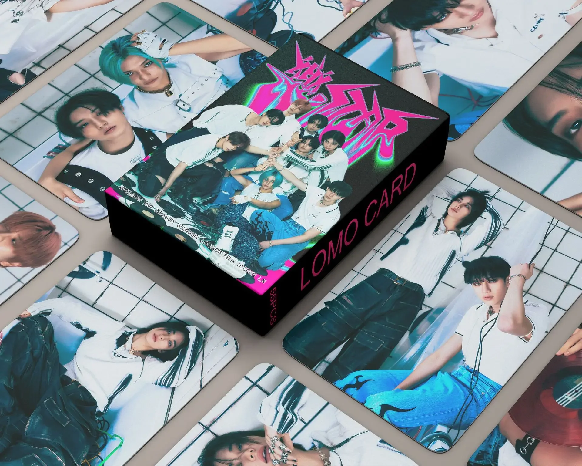 

55 шт. Kpop Фотокарточка альбома рок-звезды Hyunjin Felix Bangchan Lomo карточки для фотографий набор для поклонников коллекция