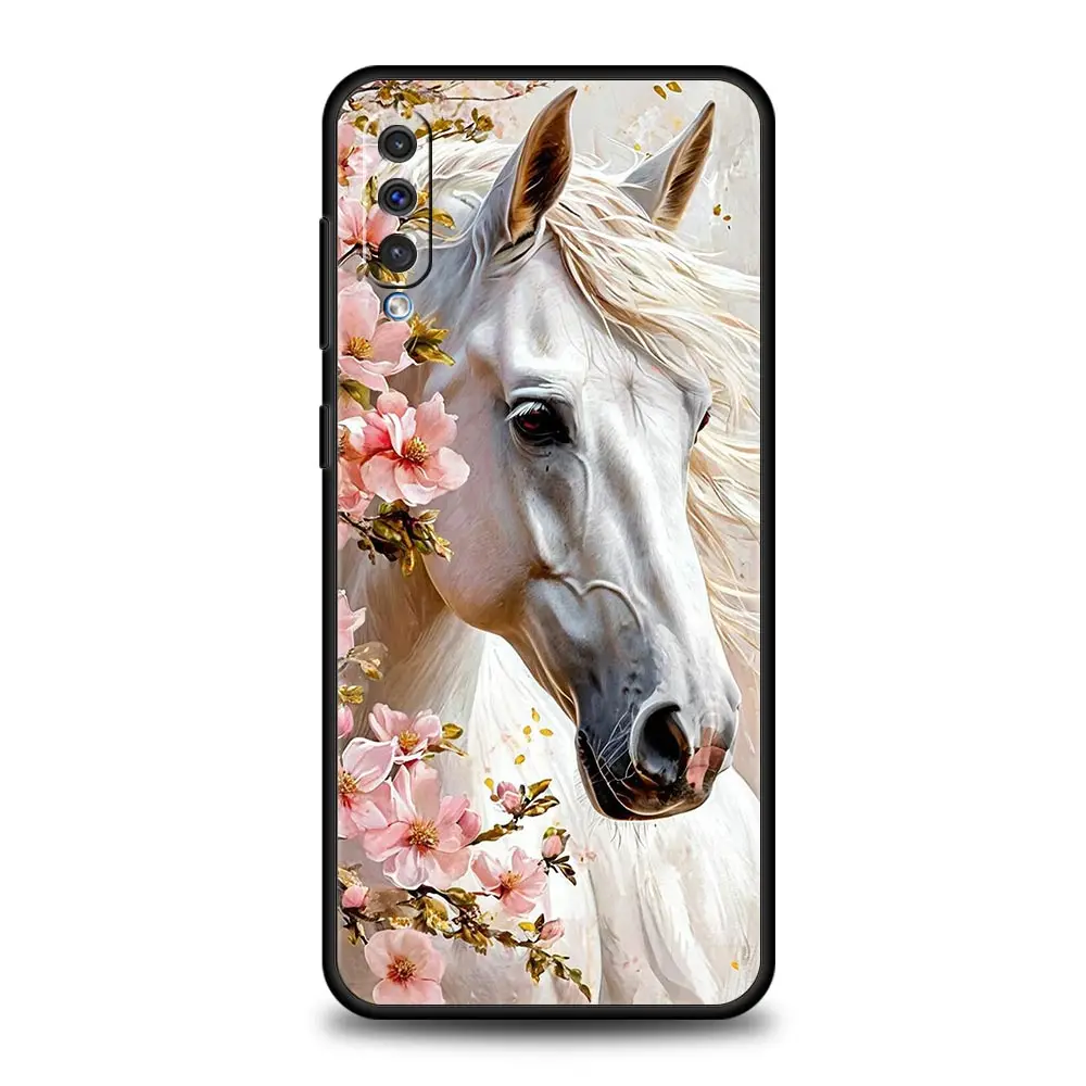 White Horses Galloping Phone Case Cover