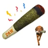 Cigar plush squeaky chew toy for small and medium dogs