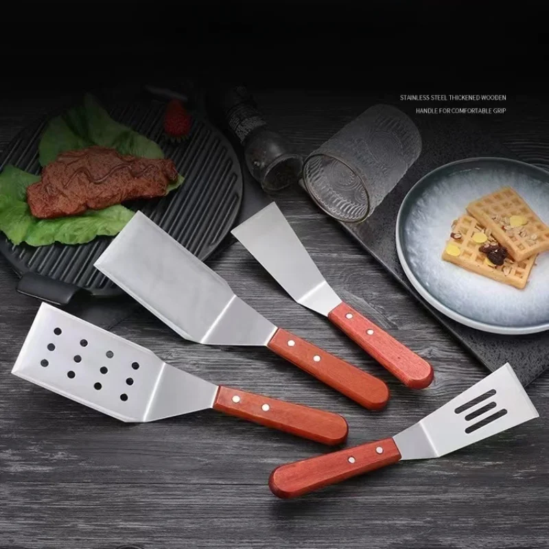 1 Pc Stainless Steel Teppanyaki Shovel Frying Shovel Hand-grilled Cake Tool Grilled Cold Noodles Tiramisu Burger Commercial