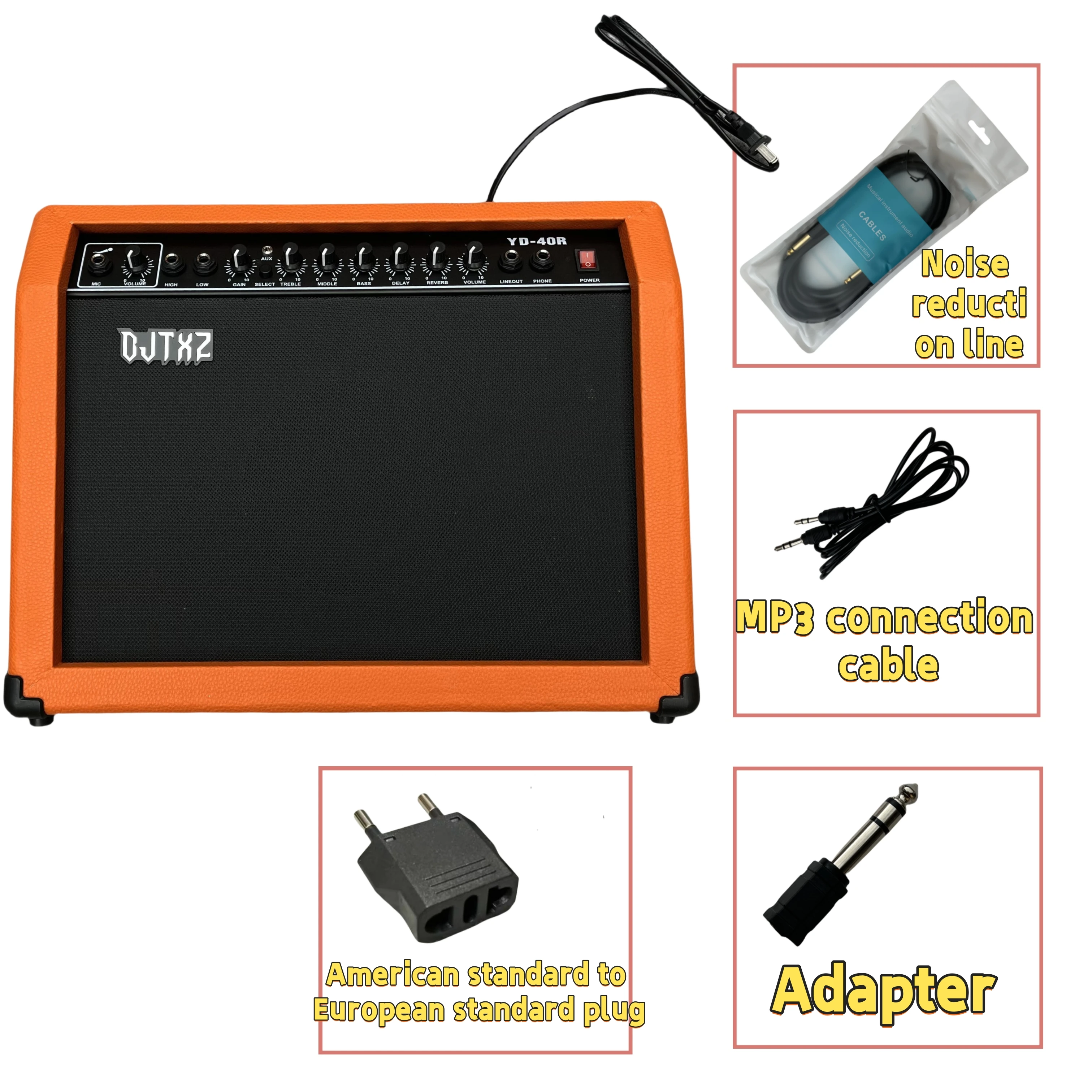 40 watt electric guitar speaker amplifier 4 input guitar sound professional performance practice playing instrument speaker