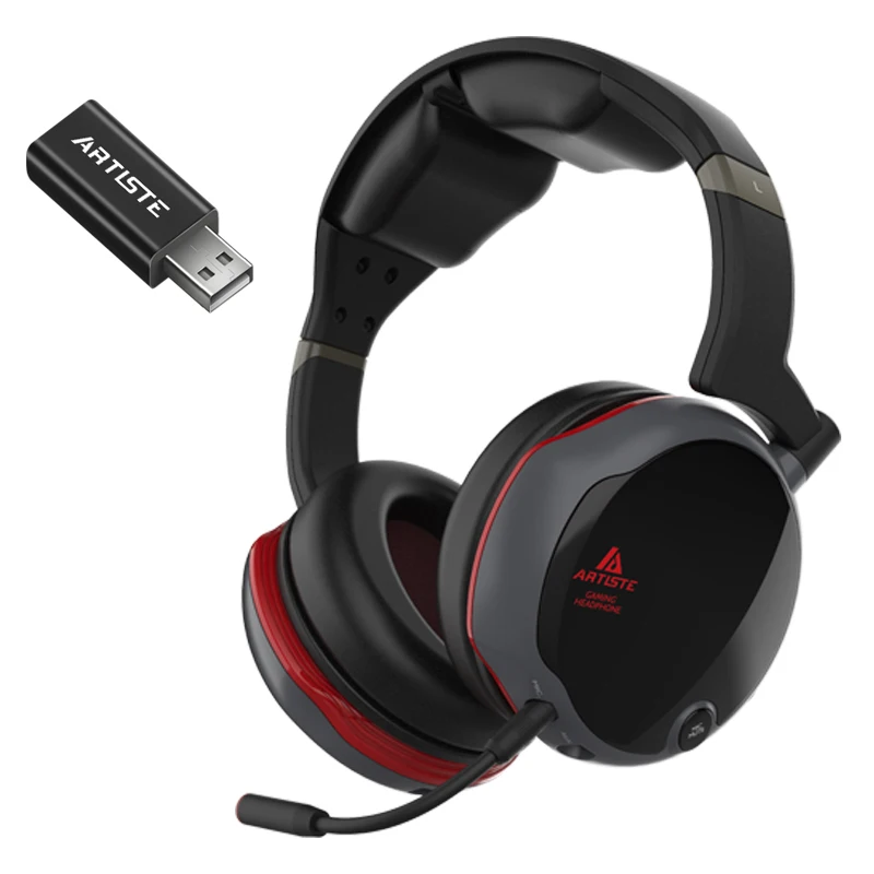 

ARTISTE2.4G G1 Wireless Gaming Headset Virtual 7.1 Surround Sound Headset with Removable Microphone for PS4/PS5/PC/Switch/Phone