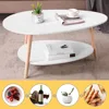 Storage and Display 2 Tier Sofa Table, Small Modern Furniture Living Room&Home Office-White, Café Tables 4