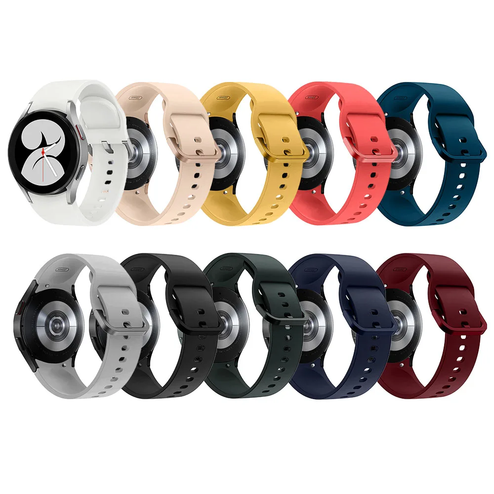 20mm Watch Band For Samsung Galaxy Watch 4 Classic 46mm 42mm Smartwatch Silicone Sports Bracelet