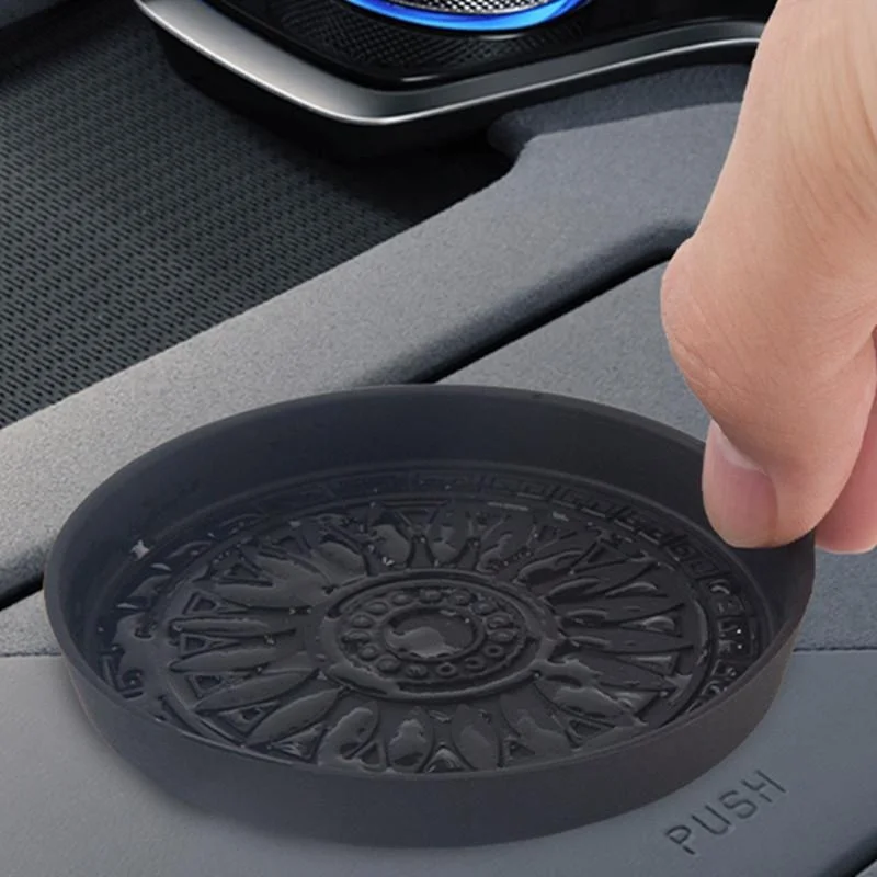 Cup Holder Coasters Car Coaster Pads 2pcs Car Cup Coaster Non-Slip Silicone Mat Car Water Cup Pad Auto Interior Drink Holder Mat Decoration Accessories