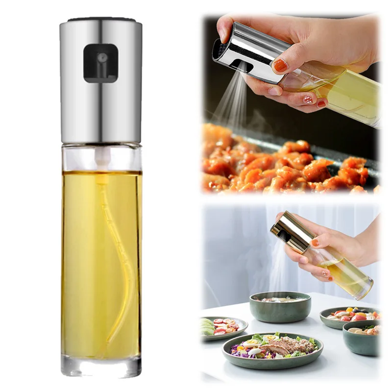 100ML Graduated Oil Spray Bottle, ABS Press Type, Kitchen Household, Air Fryer Olive Oil Spray, Divine Appliance, Barbecue