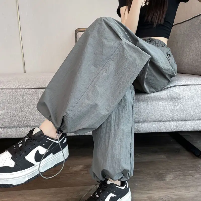 American Work Pants Women's Summer Thin Style New Quick Drying Casual Fashion Ice Silk Sunscreen Sports Pants 5