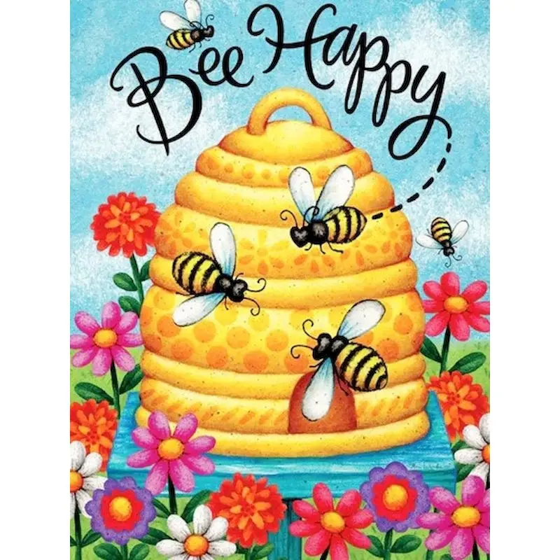 

CHENISTORY Full Square Diamond Mosaic Bee Honeycomb Diamond Embroidery Painting Kit Animals Handicraft Creative Hobbies Decor