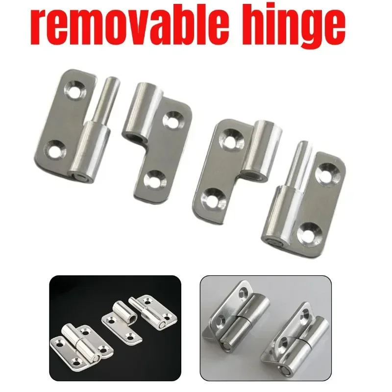1PCS 37*33mm 304 Stainless Steel Lift-up Flag Hinge Removable Furniture Movable Hinge For Door Cabinet Closet Bathroom