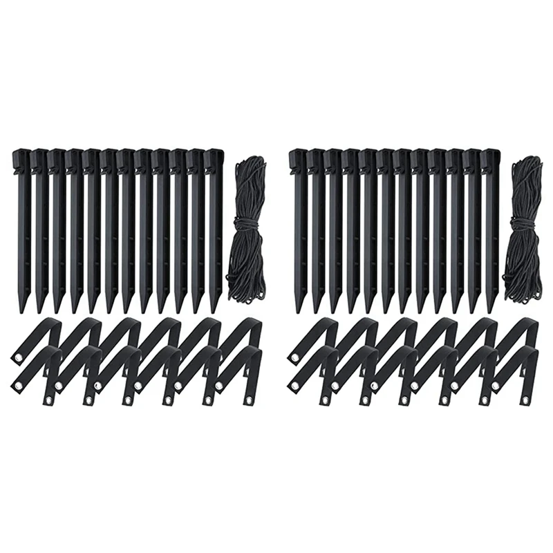 

50 Pcs Tree Stake Kit Tree Straightening Kit,Tree Stakes+Tree Straps+Rope For 4 Young Tree For Sapling Straight Growth