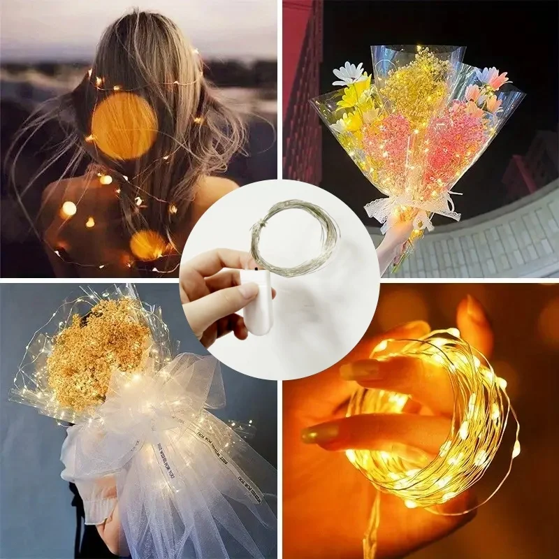 Enchanting LED Fairy String Lights - Waterproof Silver Wire for Magical Wedding & Christmas Decor