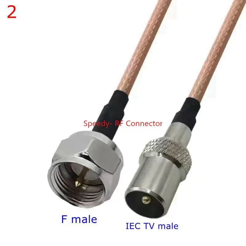 75ohm rg179 cabo iec tv para f macho fêmea conector 75Ω RG-179 iec tv para iec tv ângulo reto extensão rf baixa perda entrega rápida