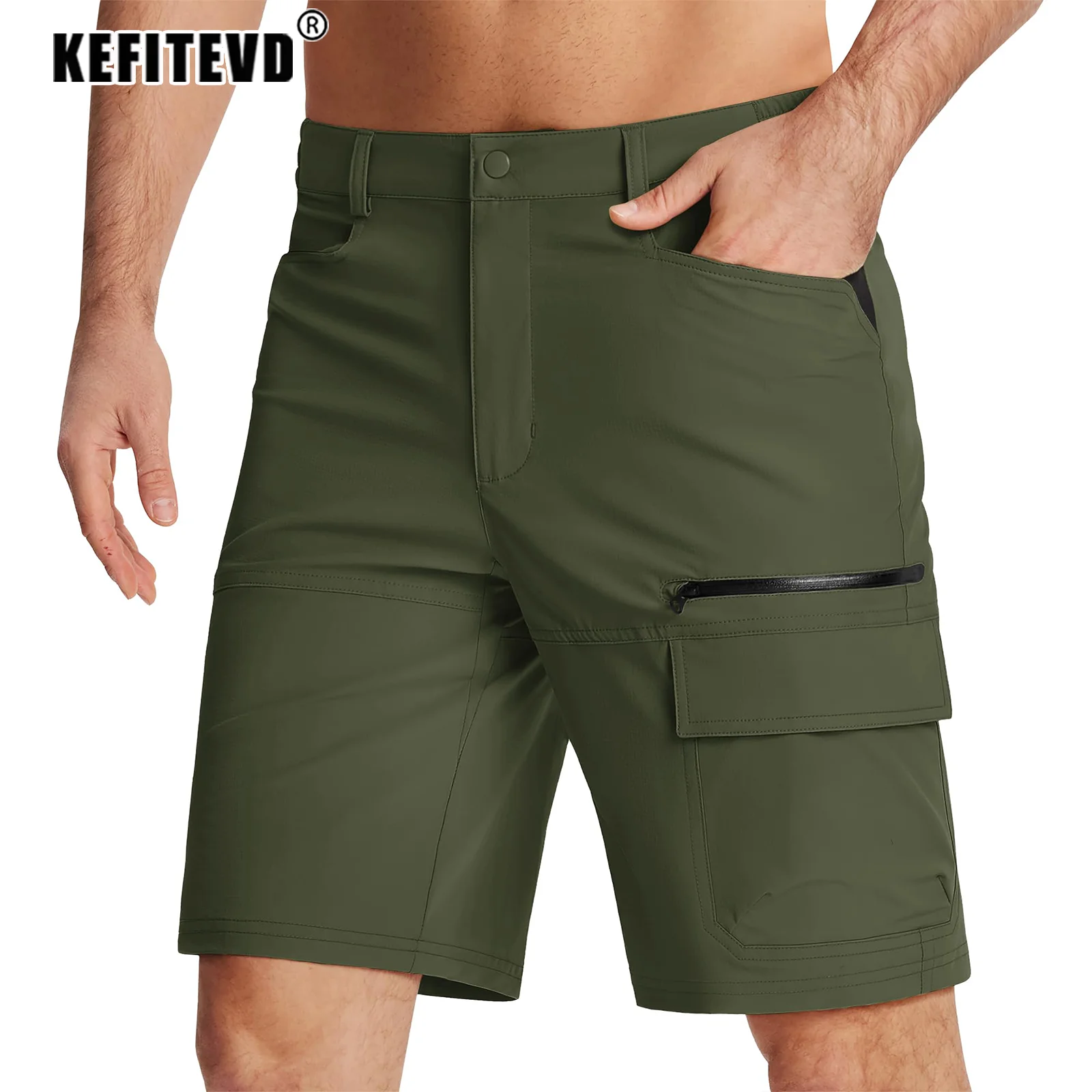 Men Hiking Shorts Men's Summer Work Cargo Shorts Outdoor Wear-resistant Fishing Climbing