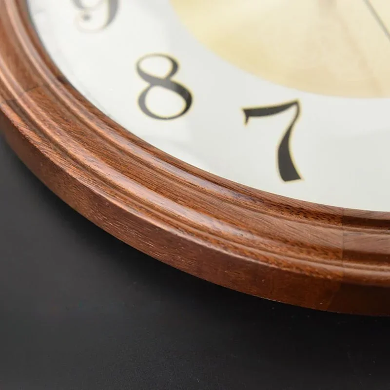 Description Picture 6 of itemSolid Wood Wall Clock Modern Living Room Large Clock  Aesthetic Watch Silent Creative Home Decoration Accessories Interior