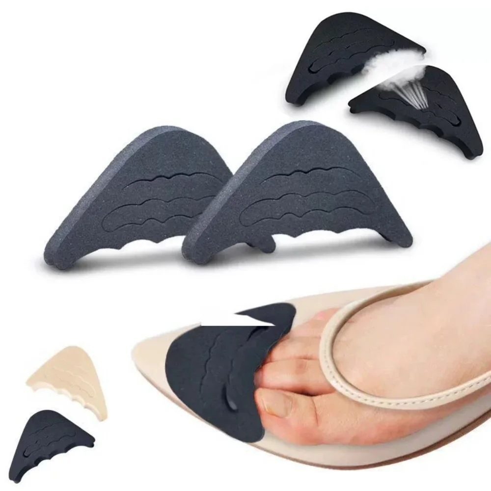 1/2 Paar Zehenstopfen, weicher Schwamm, halbe Einlegesohlen, wiederverwendbare Zehenfüller-Einsätze, Schuhe, verstellbar, große Fußstütze, Unisex-Schuheinlagen – Detail 5
