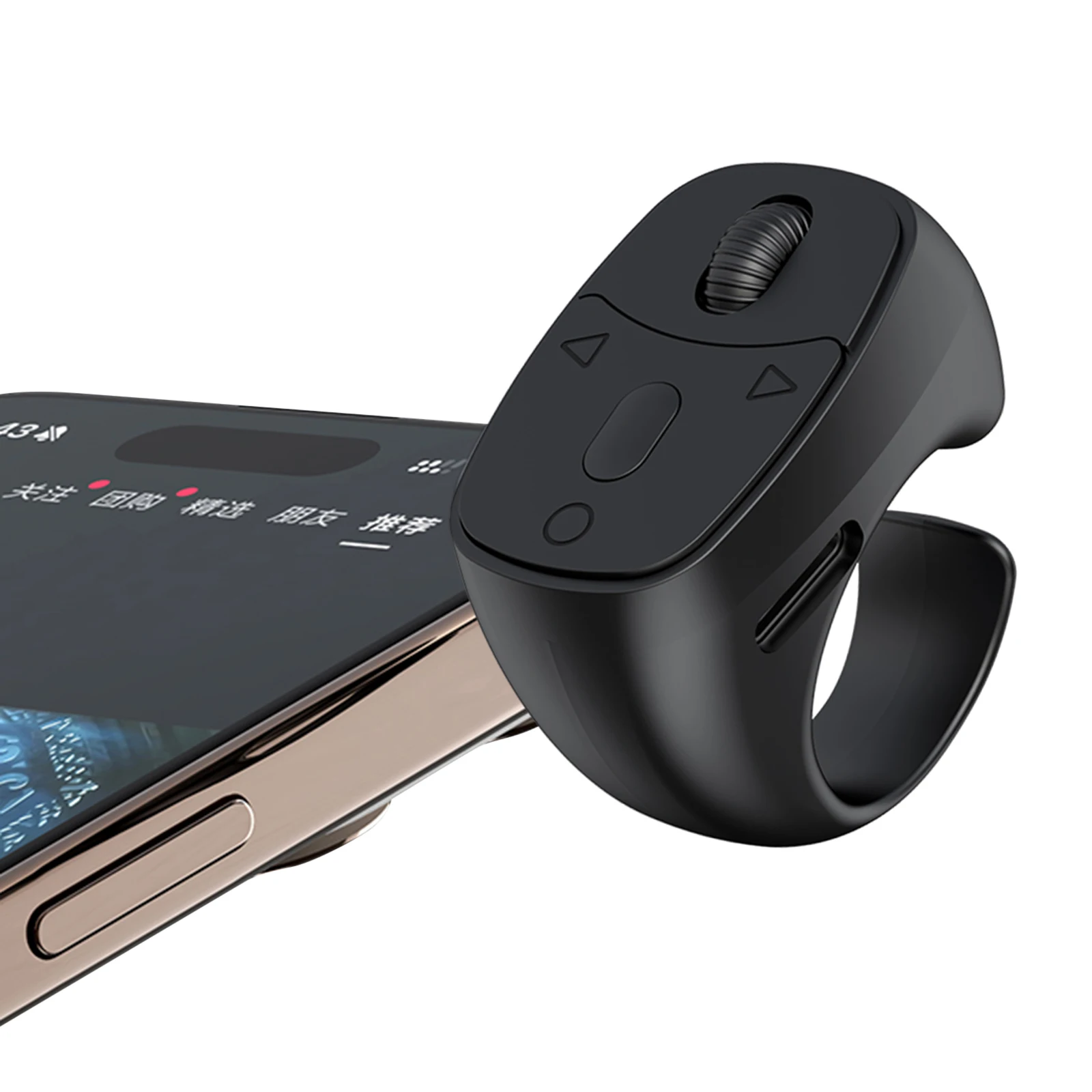 Bluetooth-Compatible 5.3 Remote Control Mouse Finger Ring Mouse Fingertip Remote Control Wireless Camera Shutter Selfie Button