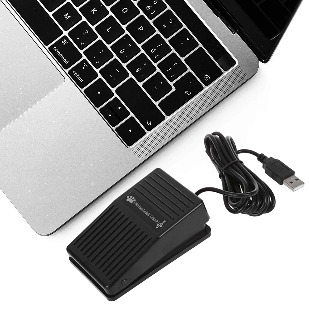 PC USB 풋 스위치 키보드 페달, 2M 케이블, 풋 컨트롤러 페달 스위치, 컴퓨터 멀티미디어 스트링 초음파 이미지용