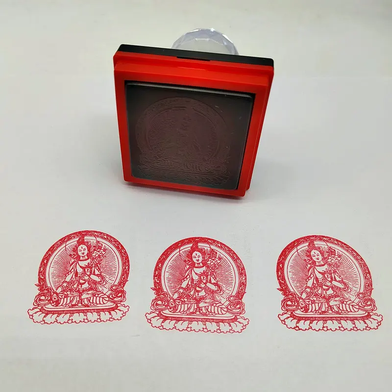 White Tara Buddha seal, Buddhist seal, Buddhist supplies, automatic oil, photosensitive seal 3