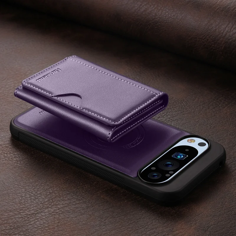 Magsafe Magnetic Leather Wallet Card Phone Case - Flip Purse Holder Cover