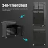 Tool Chest 5-Drawer Rolling Tool Storage Cabinet with Detachable Top Tool Box Liner Universal Lockable Wheel Adjustable Shelf 4