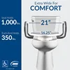 Assurance 3" Raised Toilet Seat with Handles and Bidet Attachment, Clean Shield Guard, Secure Hinges, Elongated, White 4