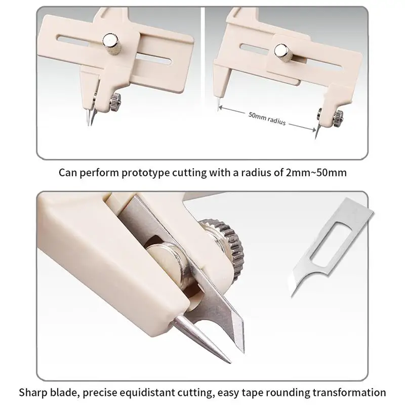 Adjustable Masking Tape Circular Cutting Tool Cutting Diameter: 4mm-100mm Circle Cutter model tools Hobby Craft Tool