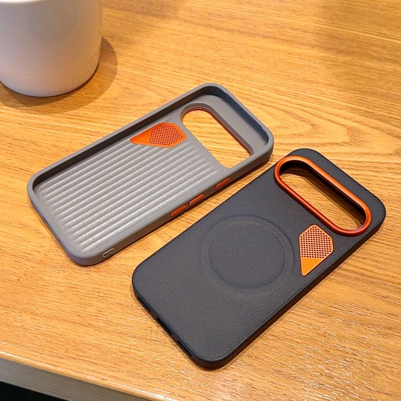Premium Magnetic Wireless Charging Protective Case - Hard PU Back Cover