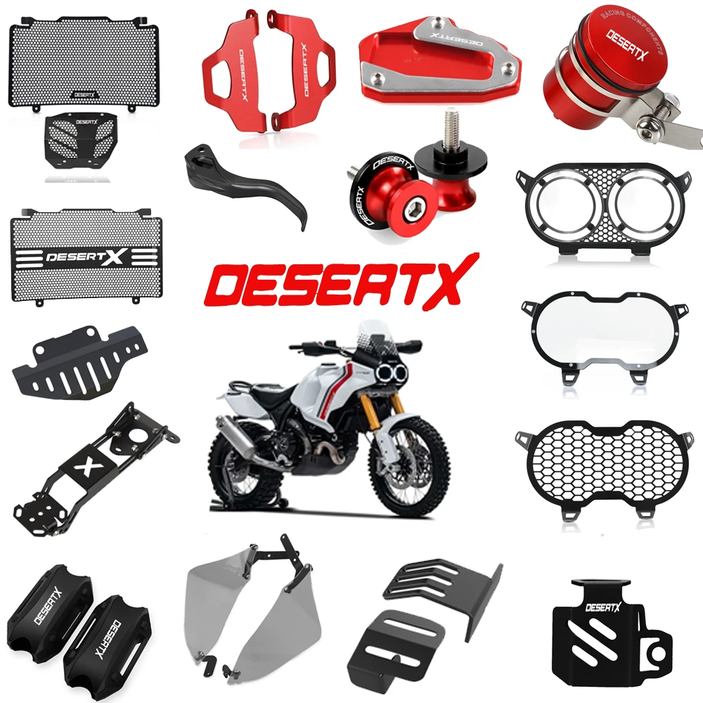 

Desert X Accessories Side Spoiler Wind Deflector Fairing Cover ABS Sensor Guard Force Clutch Lever For Ducati Desertx 2022-2025