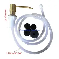 LXAF ปั๊มจ่ายสบู่สแตนเลสสำหรับหัวพร้อมชุดท่อต่อซิลิโคน 6