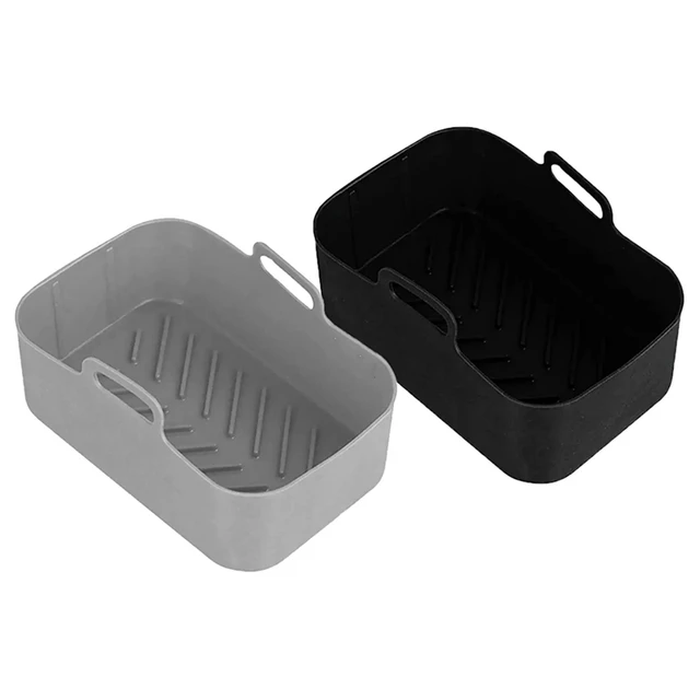 Collapsible Air Fryer Silicone Liners for NINJA Foodi Dual Air Fryer  Rectangular Air Fryer Silicone Pot - AliExpress