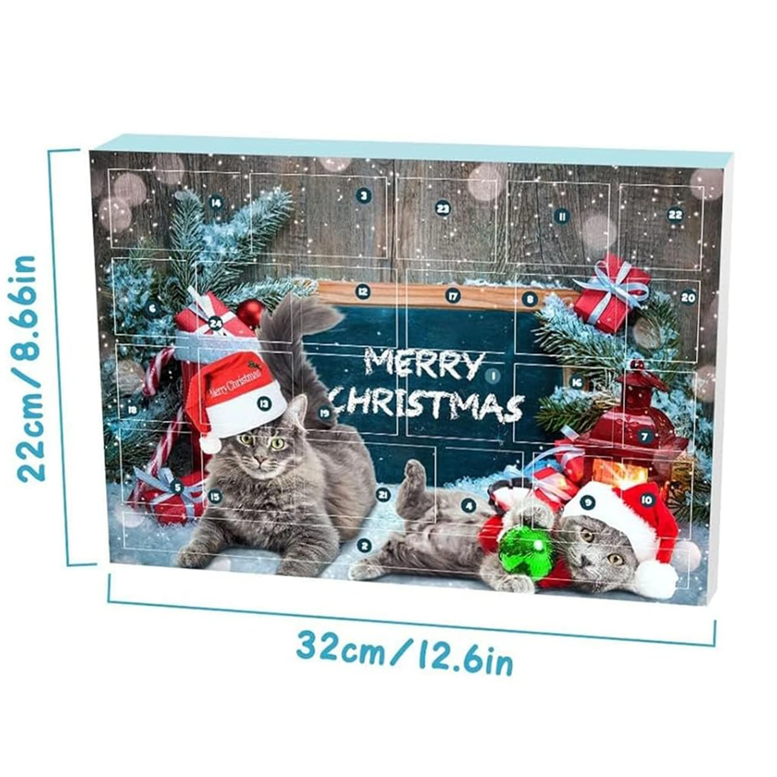 Christmas Cat Toy Advent Calendar 24 Days Xmas Countdown Gifts for Christmas Countdown Holiday MIAO
