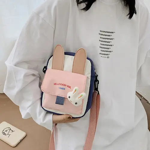 여아용 싱글 숄더백, 귀여운 학생용 메신저 백, 야외 여행, 캐주얼 핸드백, 작은 파우치, 신제품 3