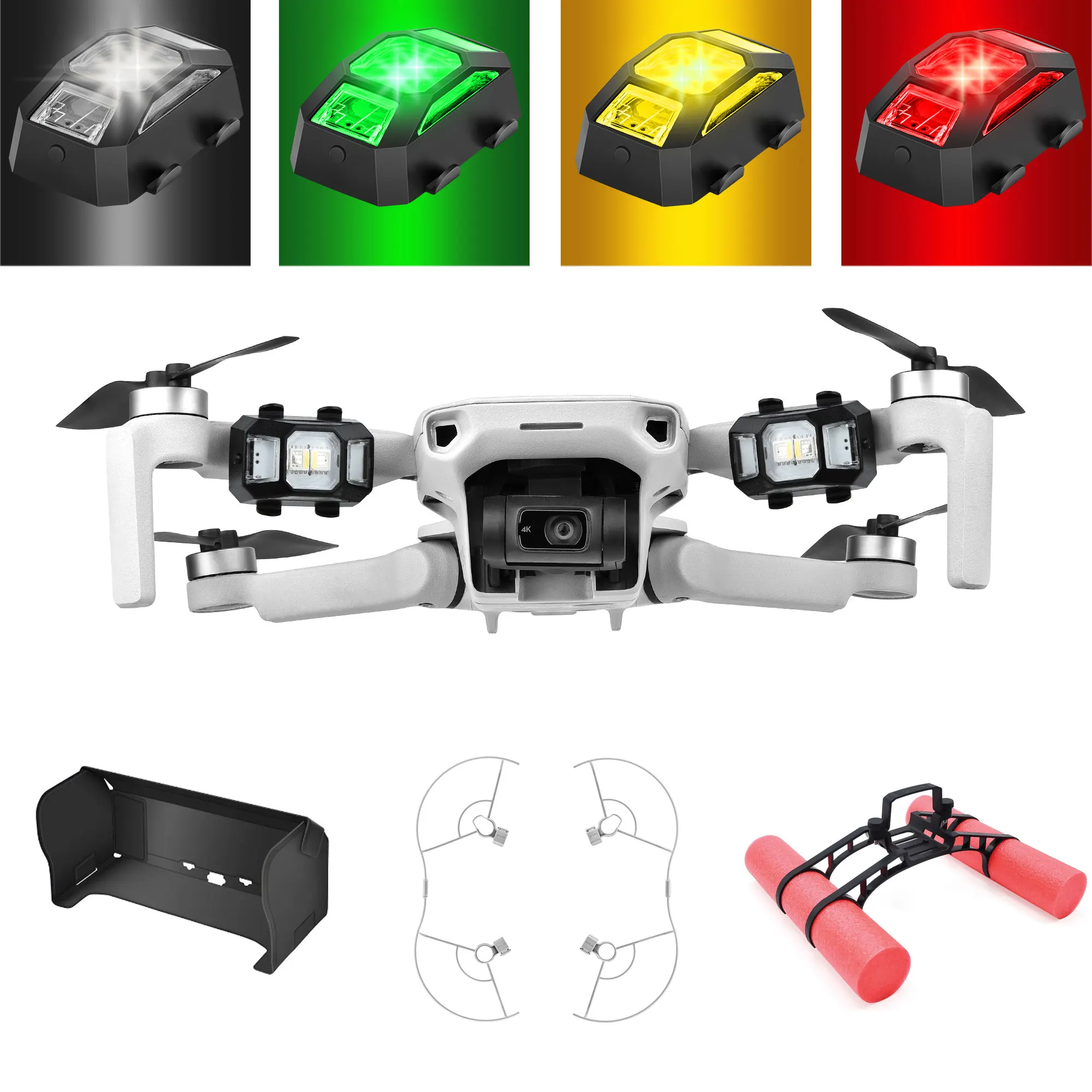 

Universal Strobe Drone Lighting For DJI Mini 2 Chargeable Night Fly AntiCollision Drone Accessories Sun Hood Water Landing Gear